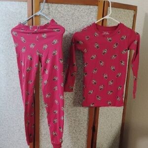 Kids  Red bear Pajama Set